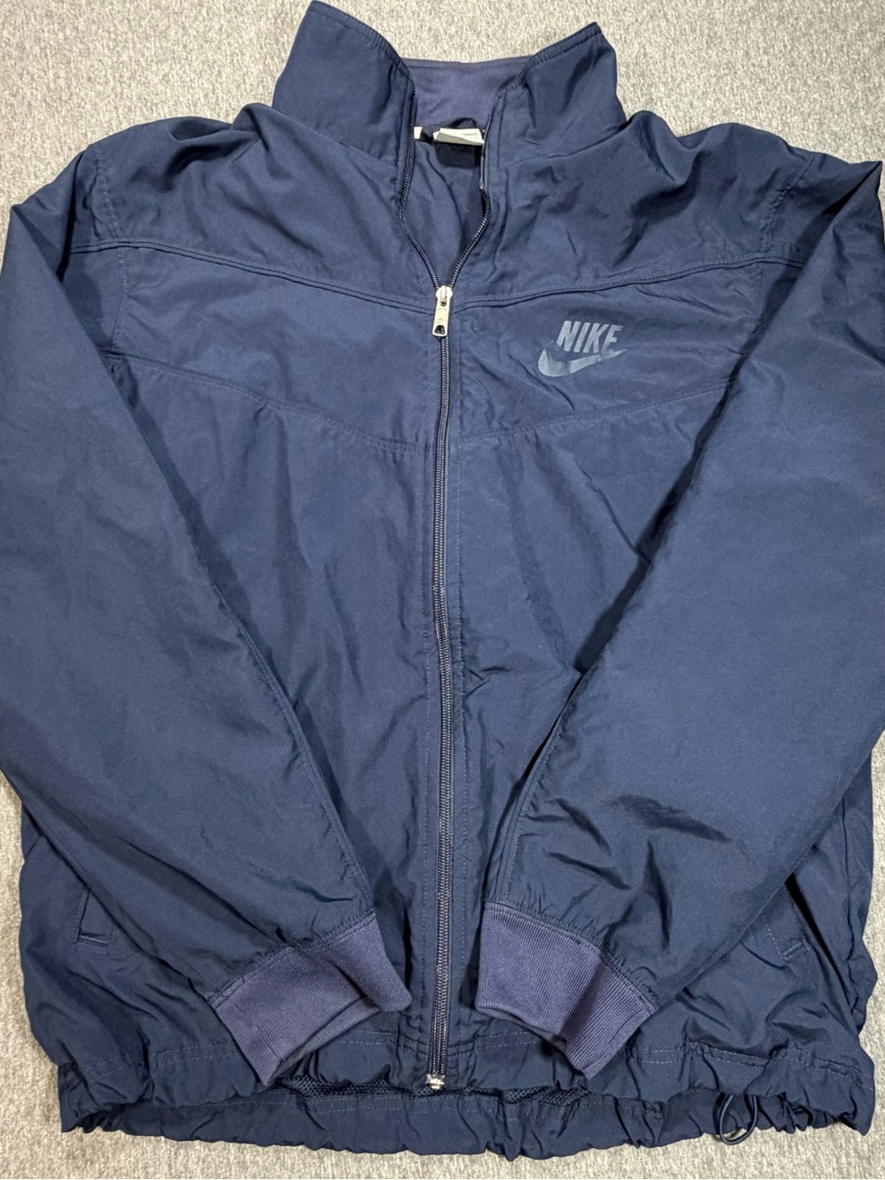 Nike Windbreaker Jacket Men’s L Blue Full Zip Mesh Lined Sportswear 274009-451